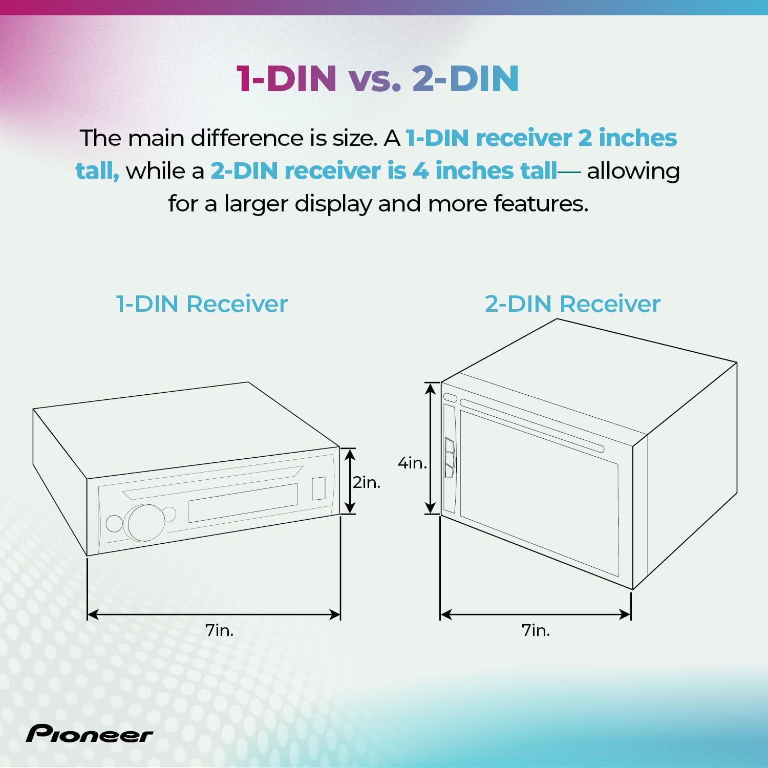 Pioneer DEH-S6220BS Single DIN CD Receiver with Bluetooth, Amazon Alexa & Detachable Faceplate