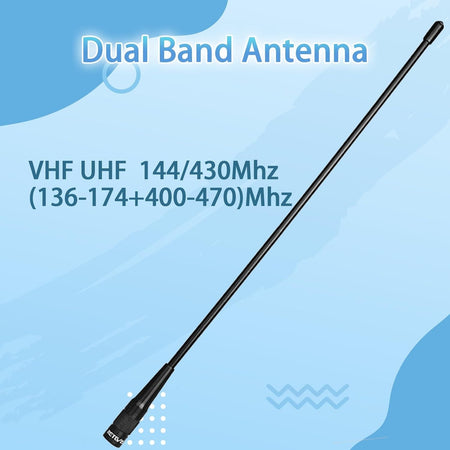 Retevis SMA-M Antenna – 14.8" Dual Band Whip