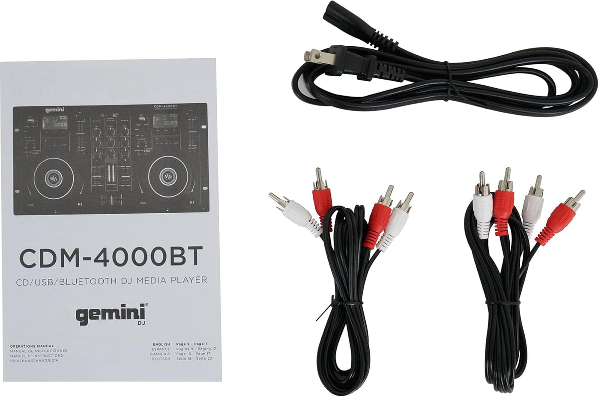 Gemini CD/USB Media Player with Bluetooth (Black) CDM-4000BT