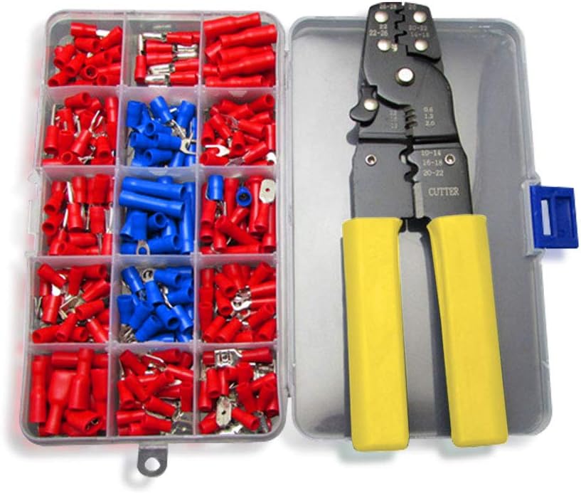Crimper Pliers & Cable Wire Cutter Tool with 230 Terminal Connector Kit – 0.5~6.0mm² / AWG 23-10