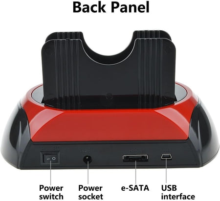 TCC-S862-US Hard Drive Docking Station USB 2.0 Dual Slot SATA IDE with Card Reader
