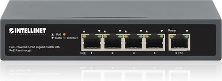 Intellinet 68W PoE-Powered 5-Port Gigabit Switch