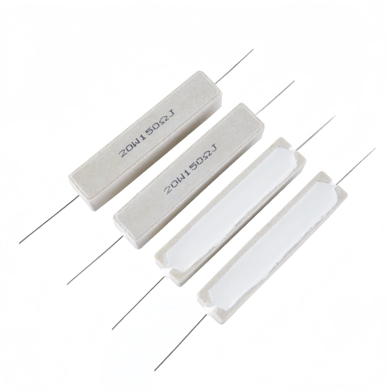 PANMILED 20W Cement Resistor, ±5% Ceramic Wirewound Power Resistor (15Ω–750Ω) High Watt Fixed Resistor