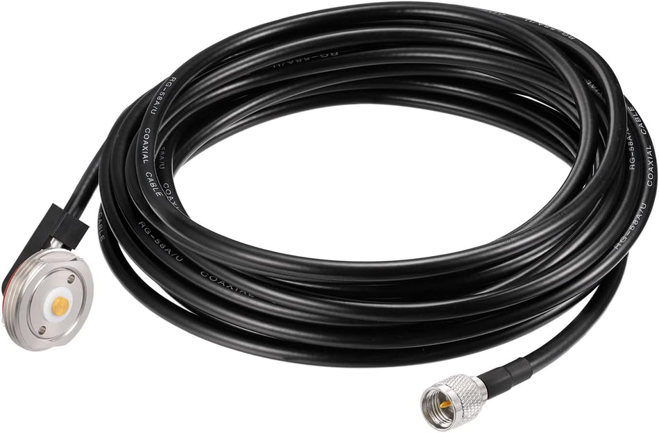 NMO to Mini-UHF Cable – 16.4ft RG58 Extension