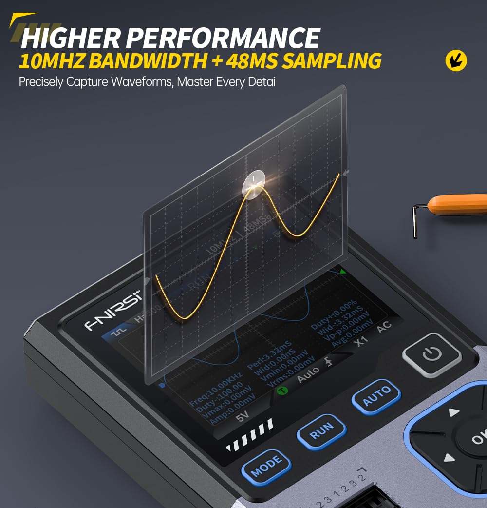 FNRSI DSO-TC4 3-in-1 Digital Oscilloscope/Transistor Tester/Signal Generator