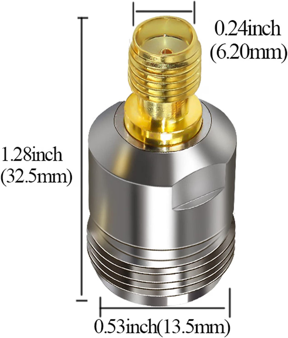 N-Female to SMA-Female RF Coaxial Adapter