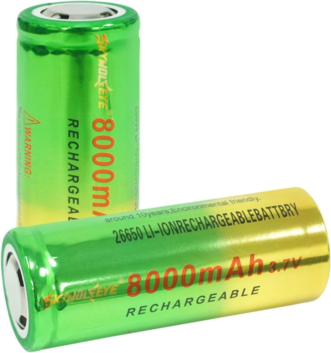 Rechargeable Battery 3.7V 8000mAh 26650