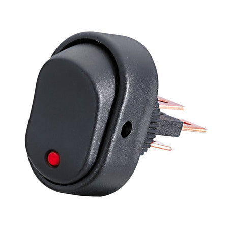 RadioShack 275-0018 Illuminated Rocker Switch – 30 A @ 12 VDC (Red LED)
