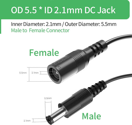 1-to-3 DC Power Splitter Cable – 5.5mm x 2.1mm