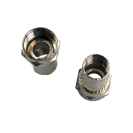 RG6 F-Type Twist-On Screw Coaxial Cable Connector – 2 Pack
