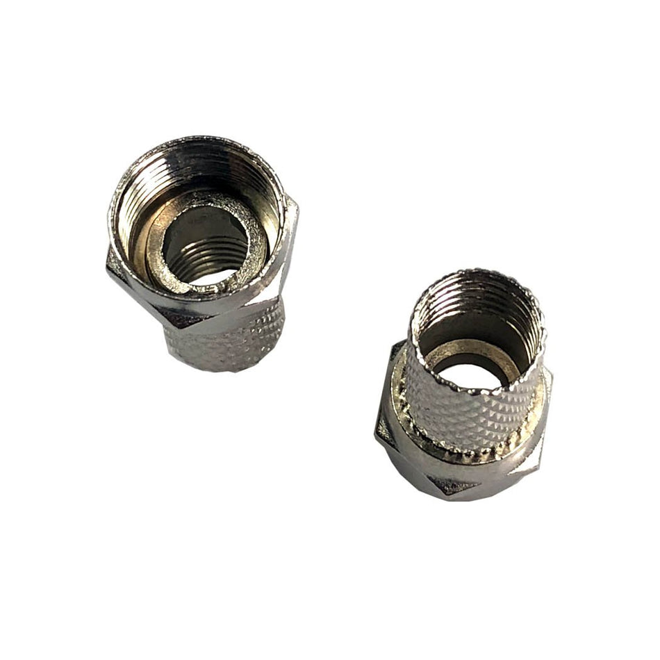 RG6 F-Type Twist-On Screw Coaxial Cable Connector – 2 Pack