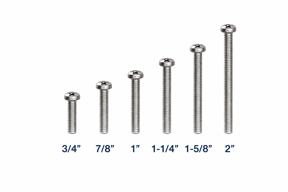 #6-32#8-32 Phillips Pan Head Machine Screws, 304 Stainless Steel – Electrical Wall Plate & Switch Mounting Screws