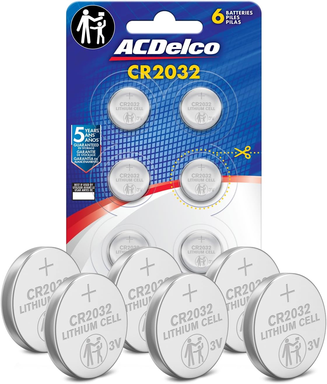 ACDelco CR2032 3V Lithium Coin Cell Batteries 6-Pack