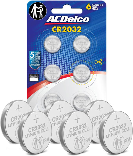 ACDelco CR2032 3V Lithium Coin Cell Batteries 6-Pack