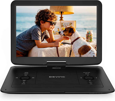 17.5-Inch Portable DVD Player for Kids and Seniors – 14.1-Inch HD Swivel Screen
