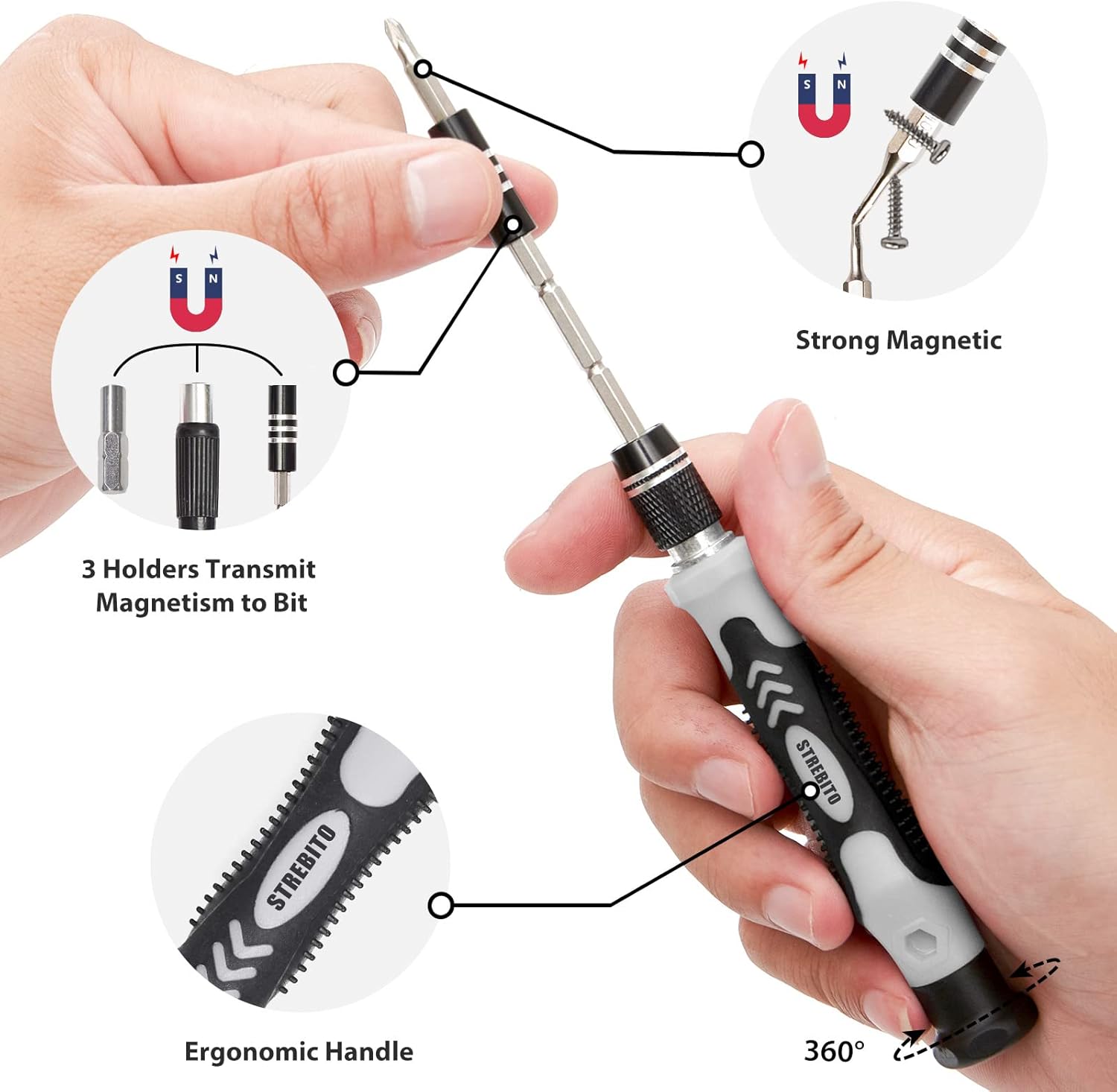 142-Piece Precision Screwdriver Set, Magnetic Computer Repair Tool Kit for Laptop, PC, Phone, MacBook, Nintendo, PS4, Xbox Controller Electronics Toolkit