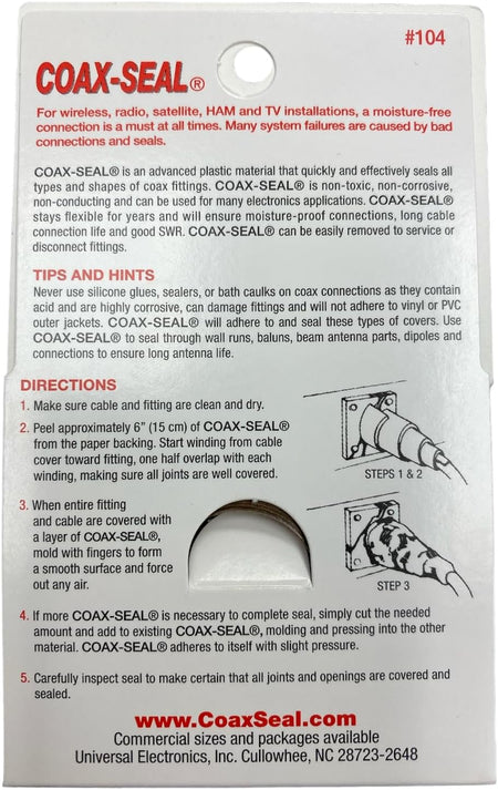 Hand Moldable Plastic Coax-Seal