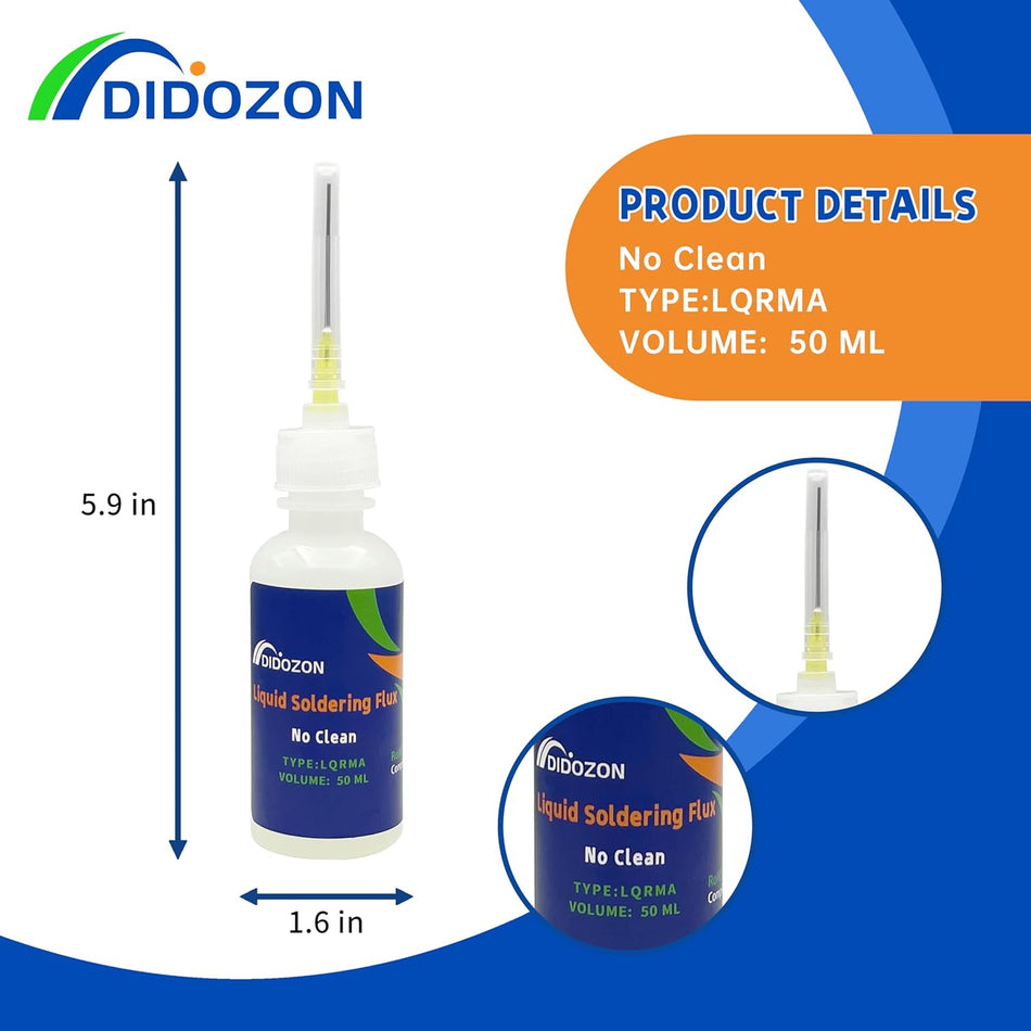 No-Clean Liquid Soldering Flux Dropper – 50ml RMA Flux for Electrical & Aluminum Soldering