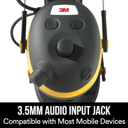 3M™ WorkTunes™ AM/FM Hearing Protector with Audio Assist – 24 dB NRR (90541-80025T)
