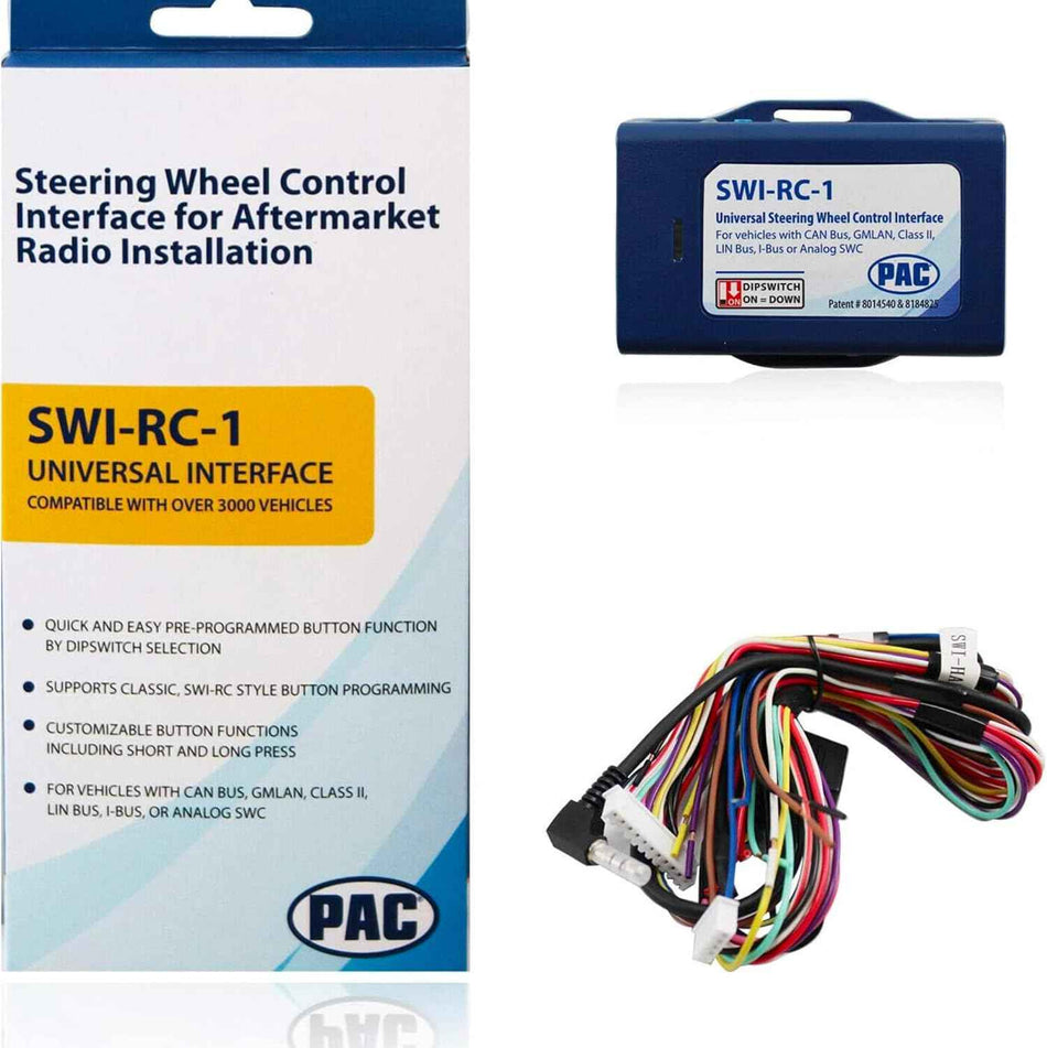 PAC SWI-RC-1 Universal Steering Wheel Control Interface | Retain Factory Steering Wheel Controls
