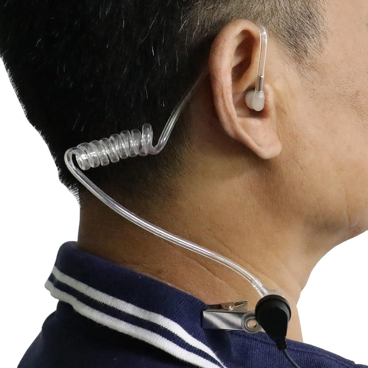 2-Pin Walkie Talkie Earpiece with PTT Mic – Compatible with Baofeng, Kenwood, Retevis, TYT, Wouxun, Anytone