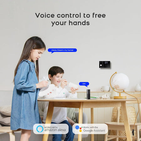 Home Security Alarm System – WiFi/GSM, Alexa Compatible, No Monthly Fees