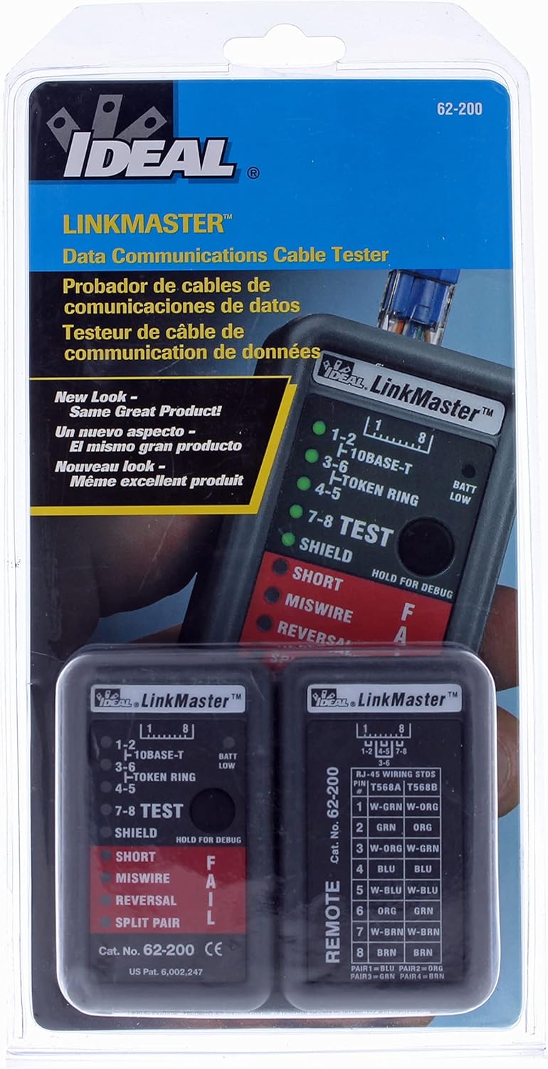 IDEAL LinkMaster RJ45 Cat5e/6 Wiremap Tester