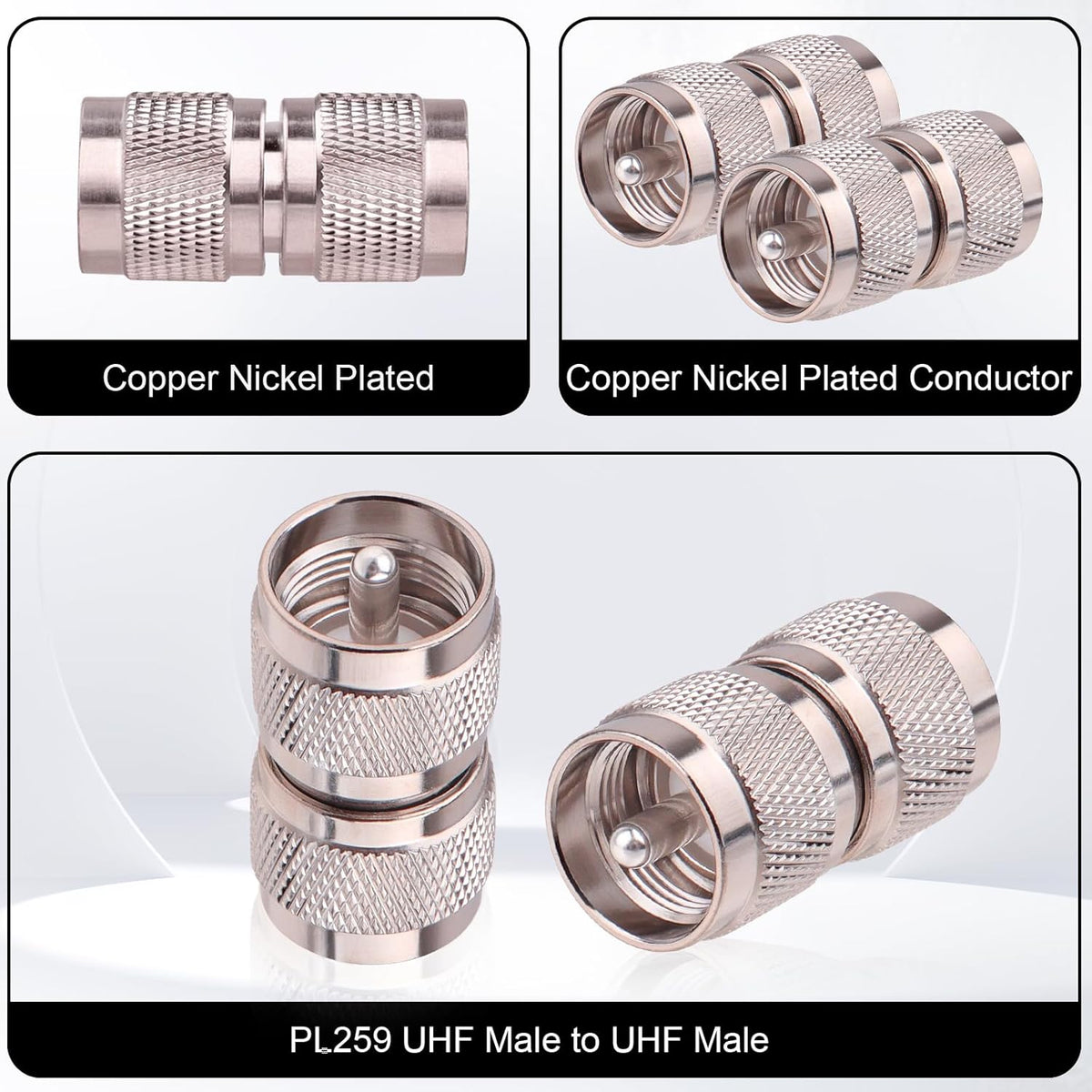 TekShack Unidapt Coaxial Adapter Kit - UHF (PL-259) Male