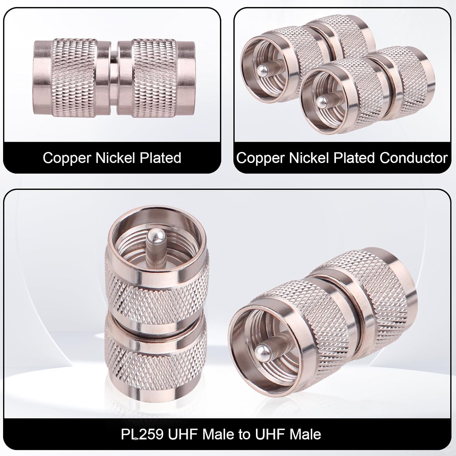 TekShack Unidapt Coaxial Adapter Kit - UHF (PL-259) Male