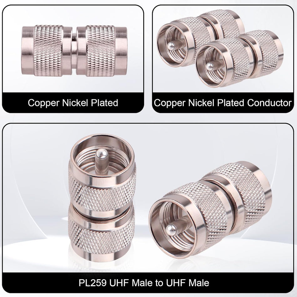 TekShack Unidapt Coaxial Adapter Kit - UHF (PL-259) Male