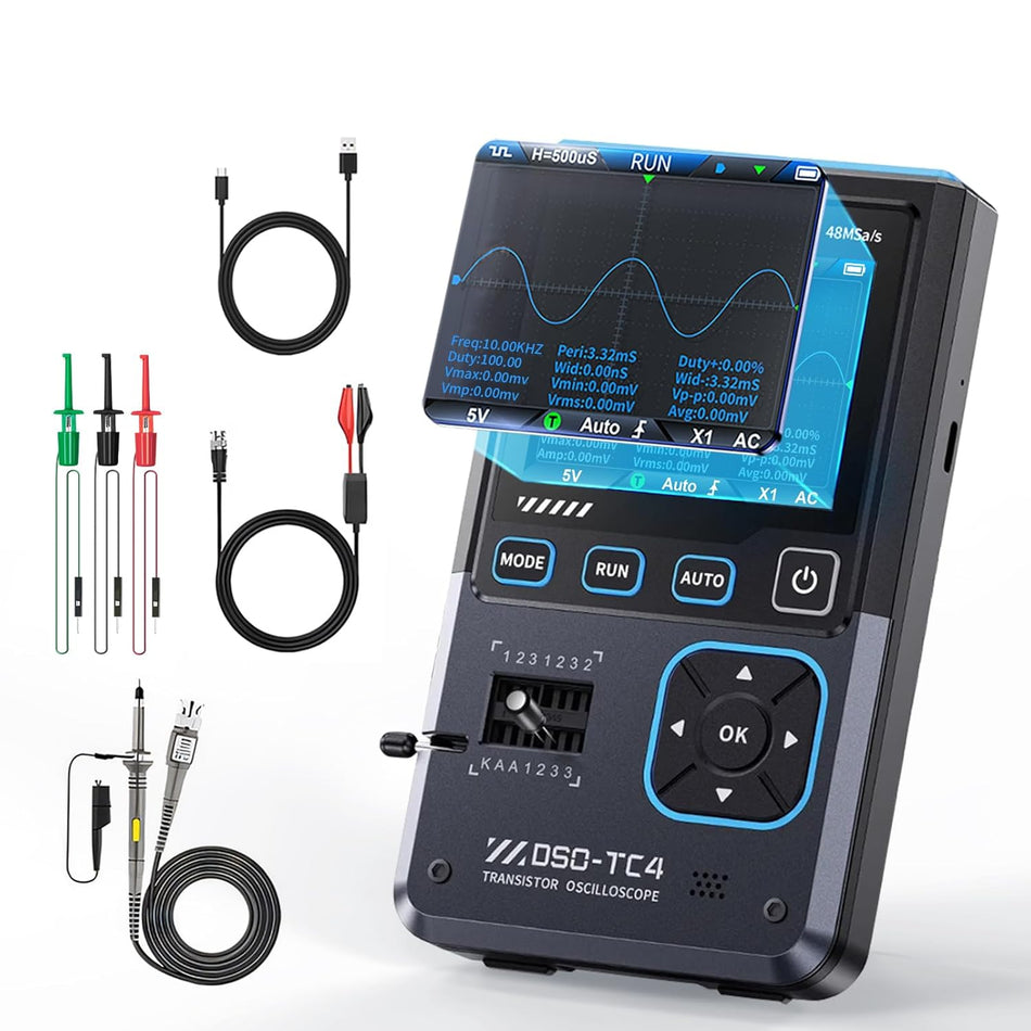 FNRSI DSO-TC4 3-in-1 Digital Oscilloscope/Transistor Tester/Signal Generator
