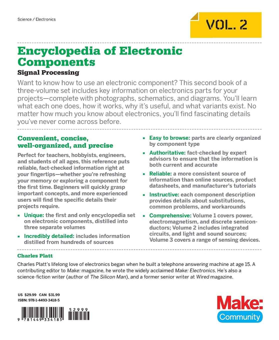 Encyclopedia of Electronic Components Volume 2: LEDs, LCDs, Audio, Thyristors, Digital Logic & Amplification