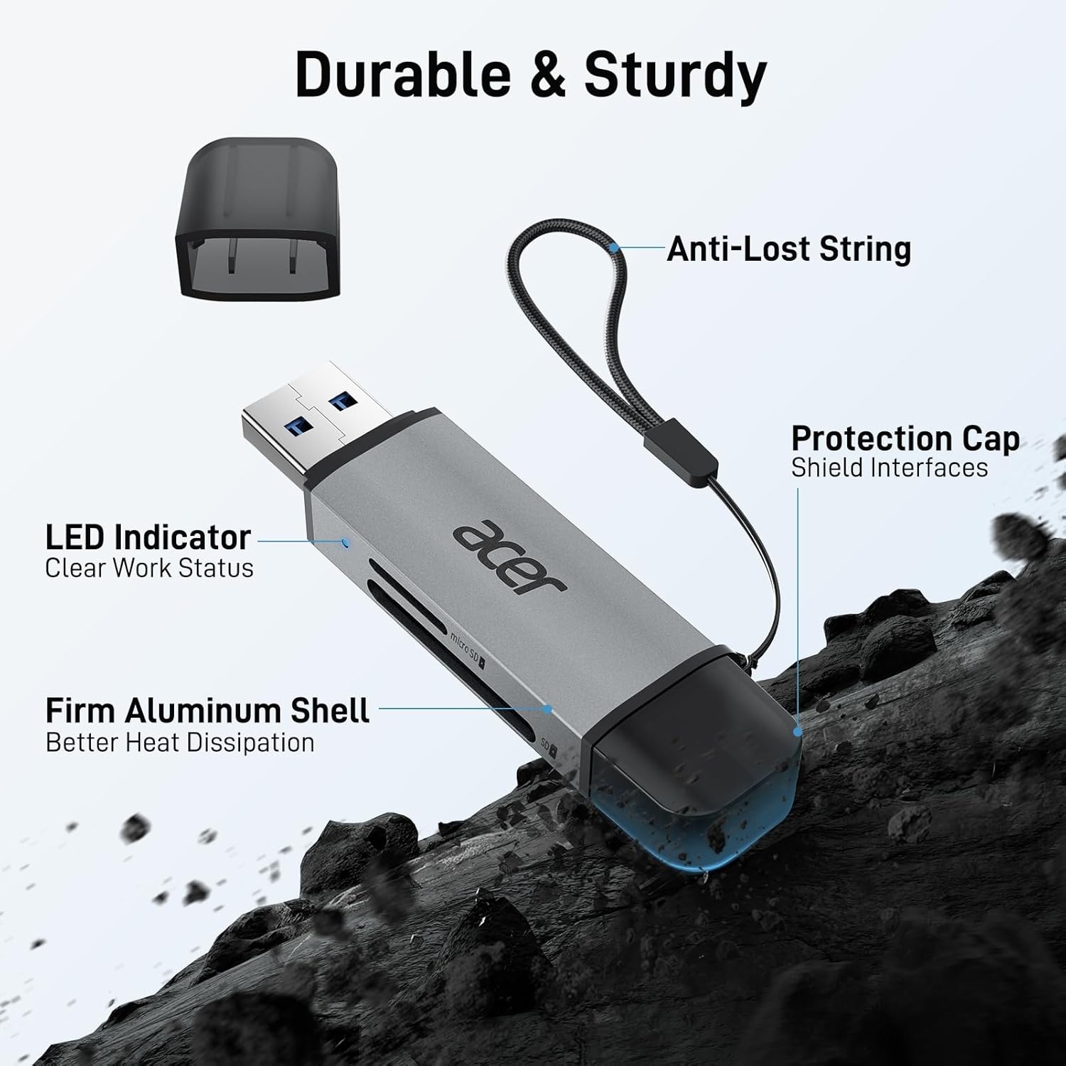 Acer USB-C/USB-A SD Card Reader Dual Slot 5Gbps