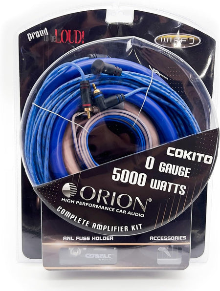 Orion COKIT0 0 AWG Complete Amplifier Wiring Kit Soft Rubber