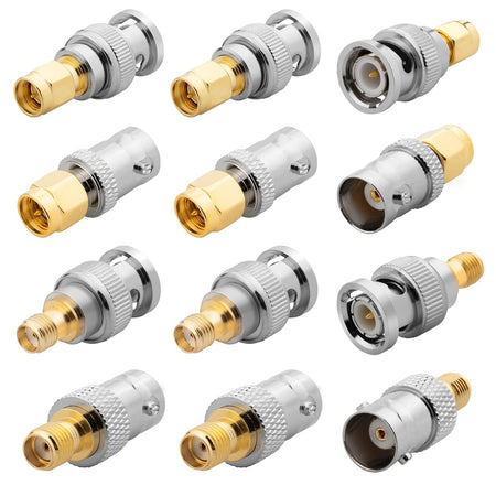 ALL SMA to BNC Adapter's 50 Ohm Gold Plated Brass