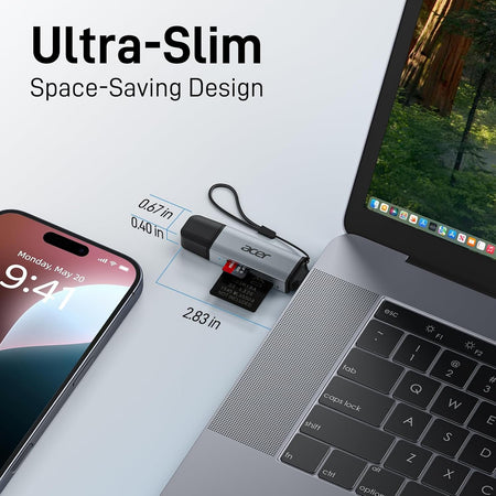 Acer USB-C/USB-A SD Card Reader Dual Slot 5Gbps