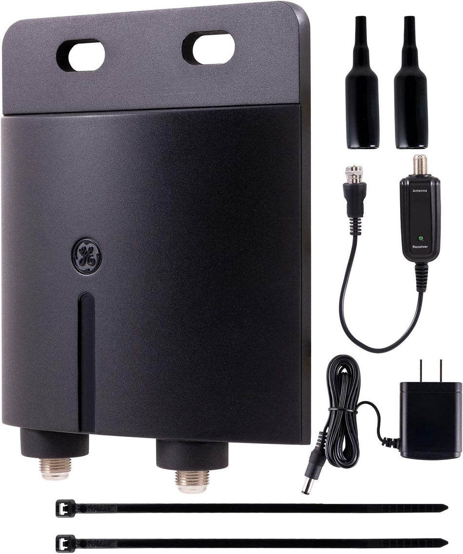 GE Pro Outdoor Antenna Amplifier GE-PRO-AMP – Low Noise HD Signal Booster