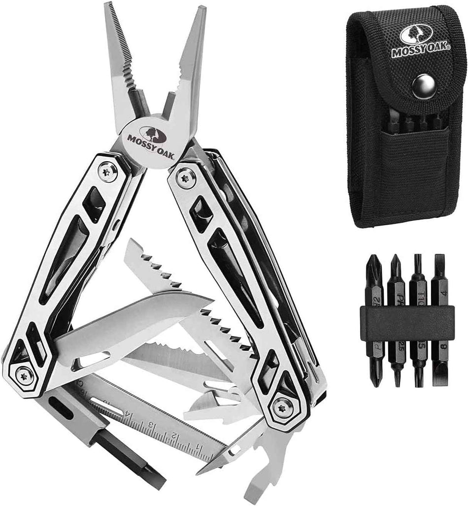 MOSSY OAK 21-in-1 Multitool Pocket Knife with Pliers & Sheath