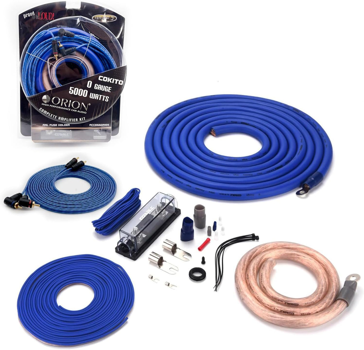 Orion COKIT0 0 AWG Complete Amplifier Wiring Kit Soft Rubber