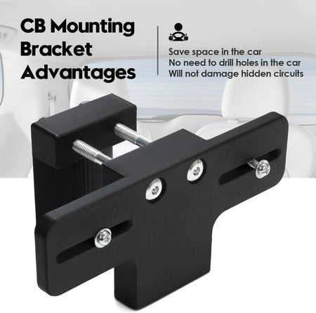 Cup Holder Radio Mount – Clamp Bracket for CB & Ham Radios
