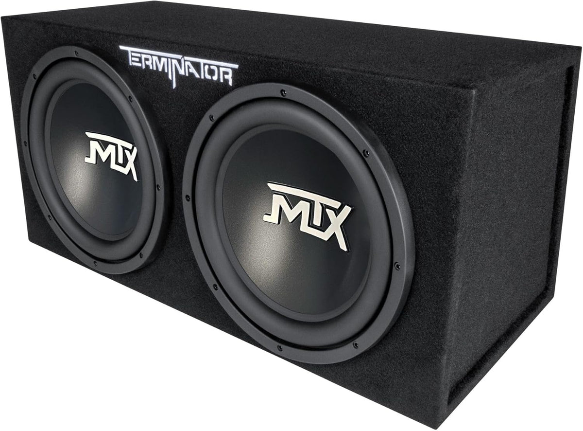 MTX TNE212DV2 Dual 12in Sealed Enclosure 400W (With Amplifier)