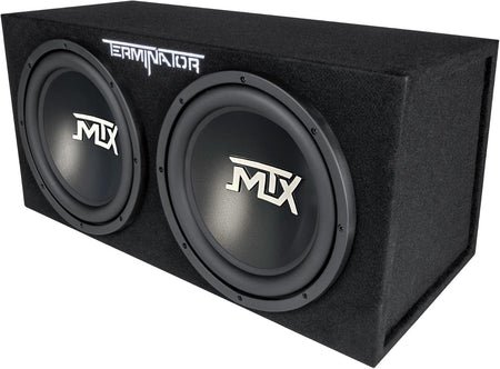MTX TNE212DV2 Dual 12in Sealed Enclosure 400W (With Amplifier)