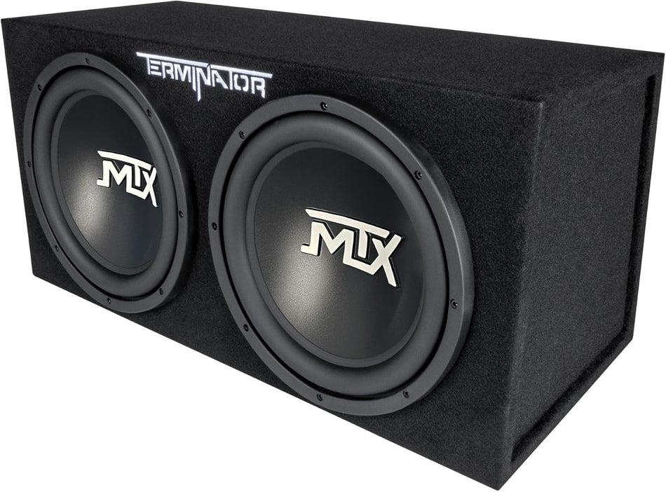 MTX TNE212DV2 Dual 12in Sealed Enclosure 400W (With Amplifier)