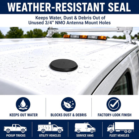 3/4" NMO Antenna Hole Plug – LDPE Snap-In Cover