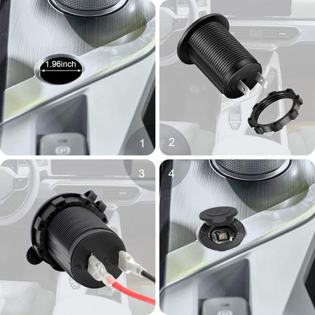 12V Waterproof Lighter Socket Outlet