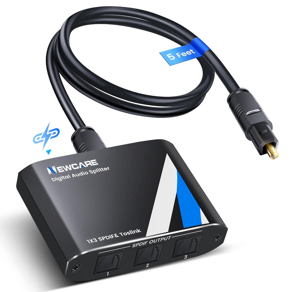 Optical Audio Splitter 1x3 SPDIF Toslink Digital