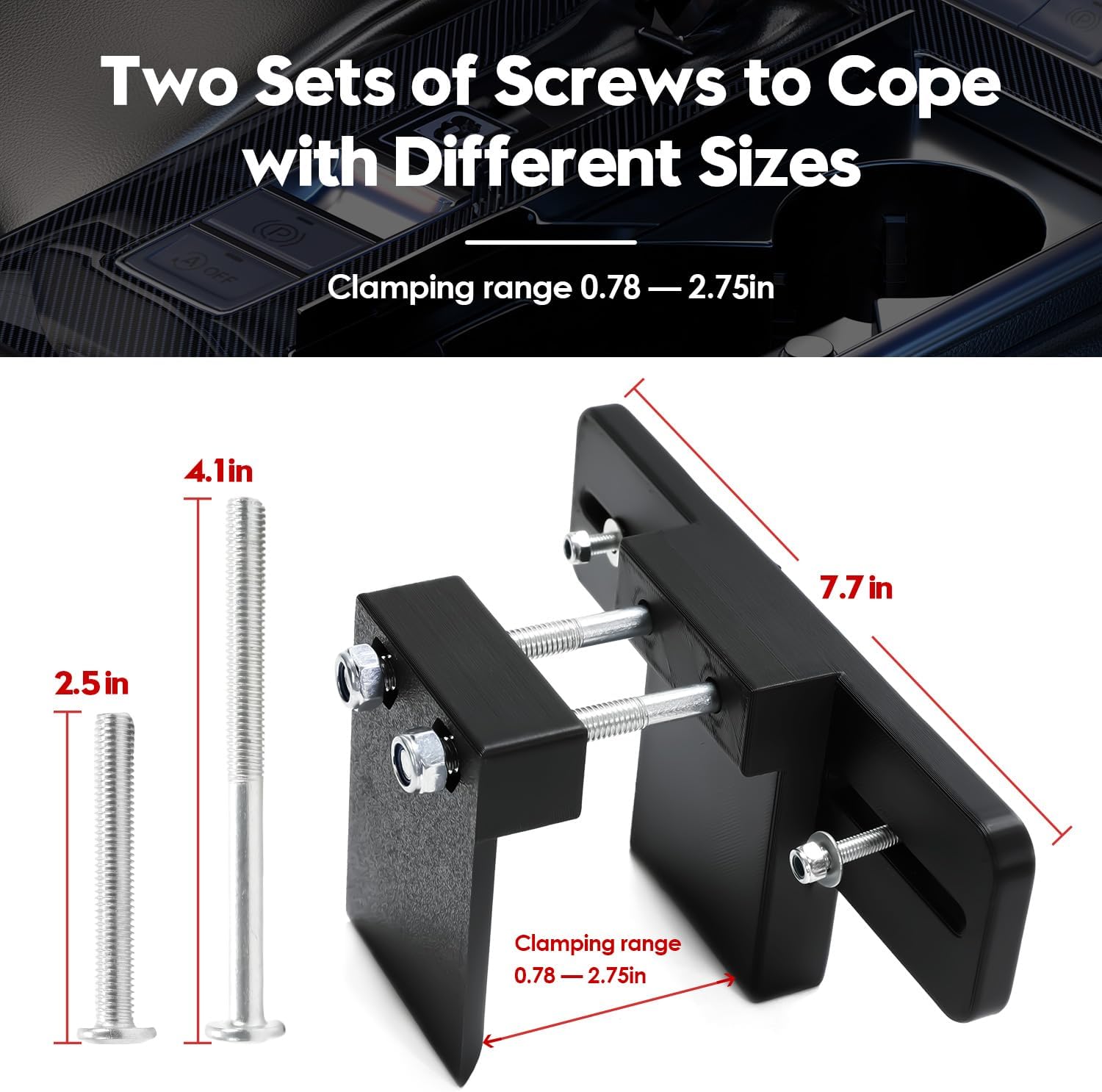 Cup Holder Radio Mount – Clamp Bracket for CB & Ham Radios