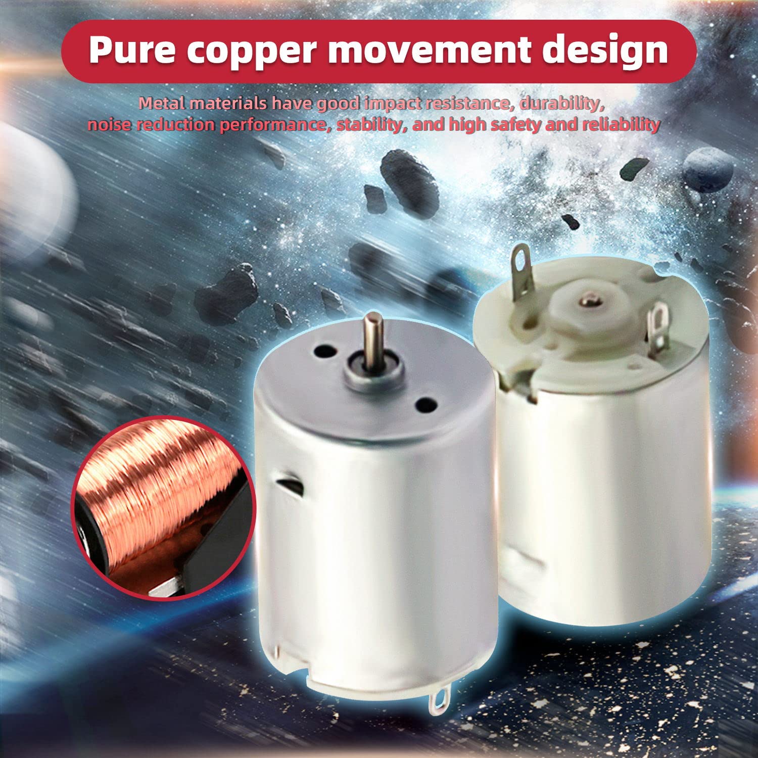 DC Motor 3V–12V 280 Micro Motor – Round Shaft Electric Motor for DIY RC Projects