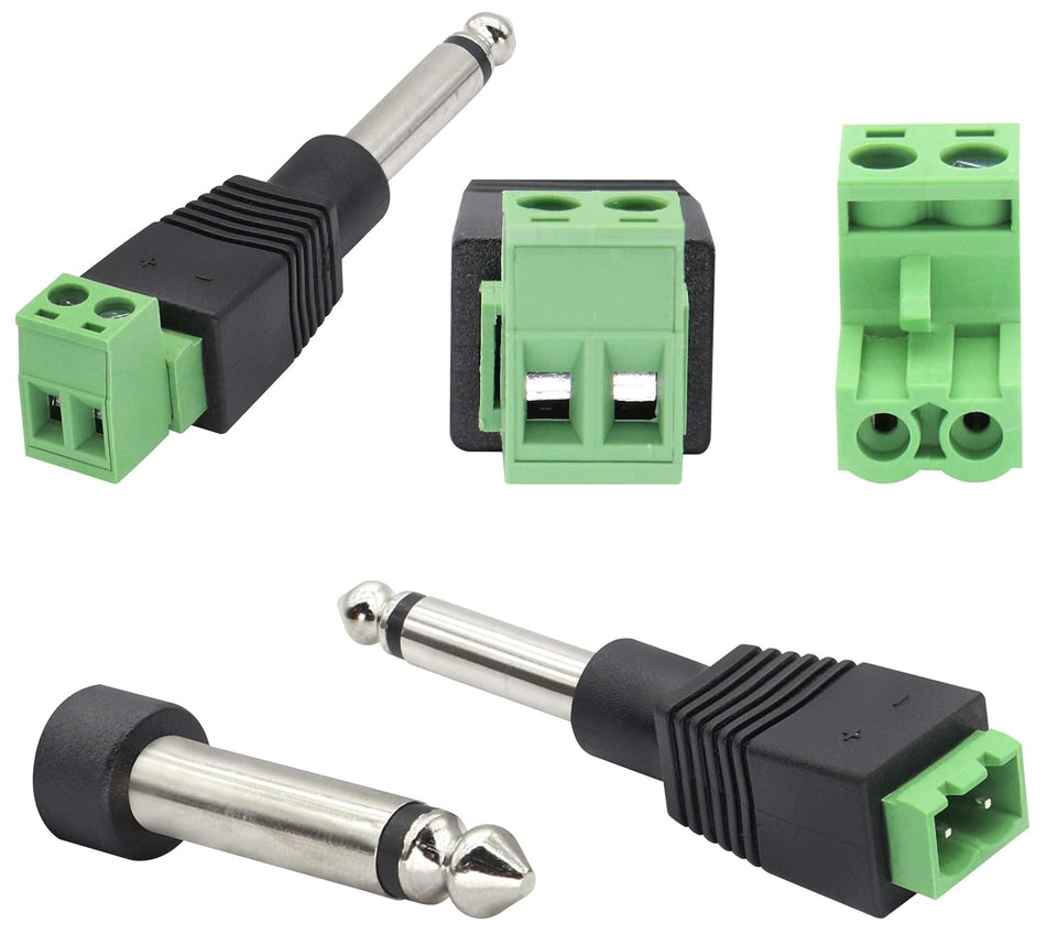 Solderless Mono 1/4" phono plug