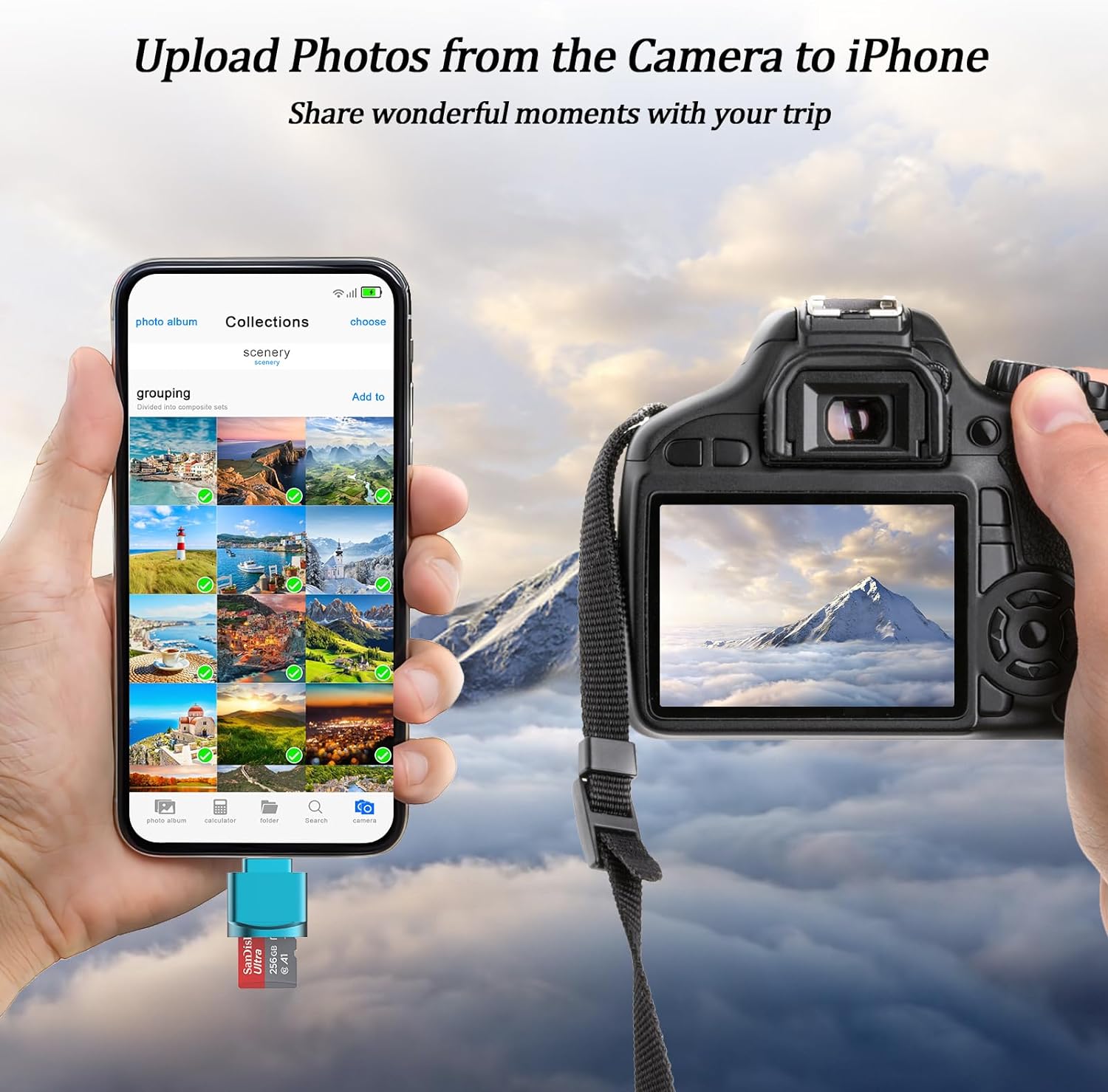 Micro SD Card Reader for iPhone (MFi Certified) – Lightning to TF Adapter for iPad, Supports iOS 13+, exFAT/FAT32 Memory Expansion